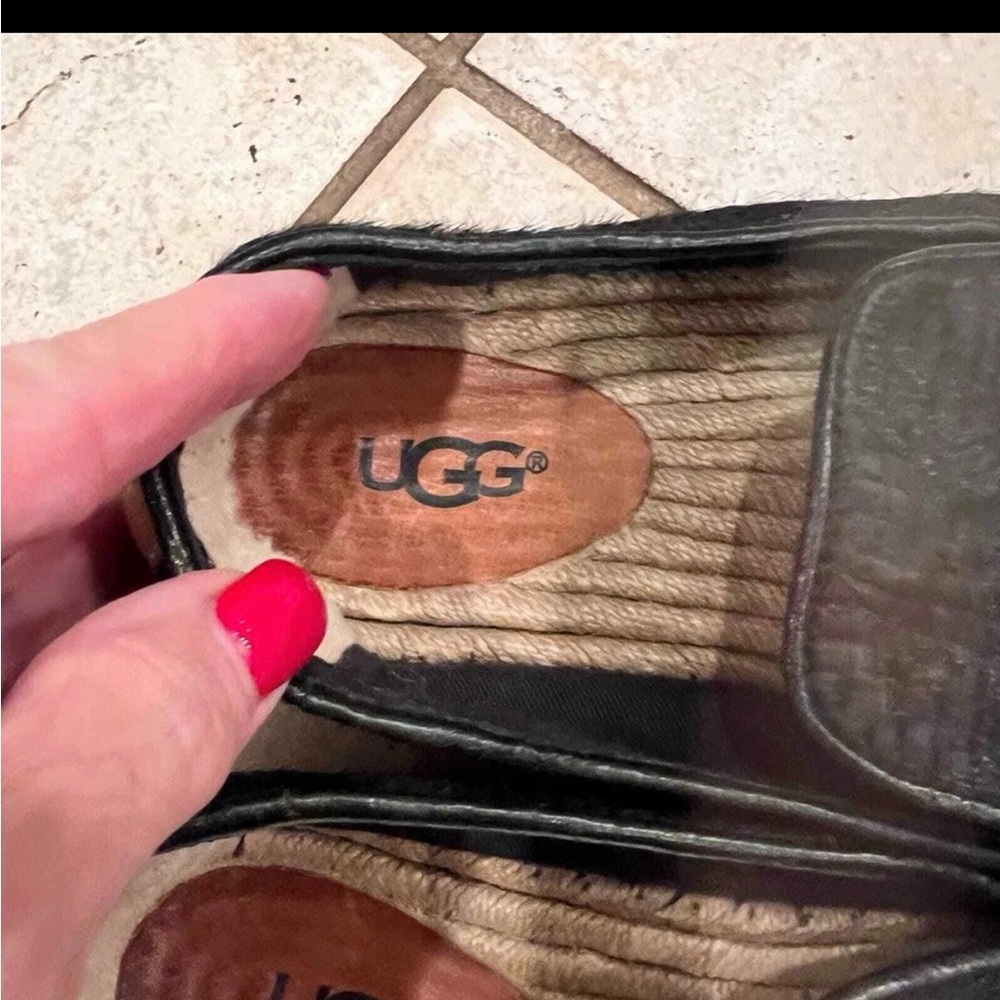 Ugg black sandrinne calf hair scales loafer size 9 - Picture 3 of 7
